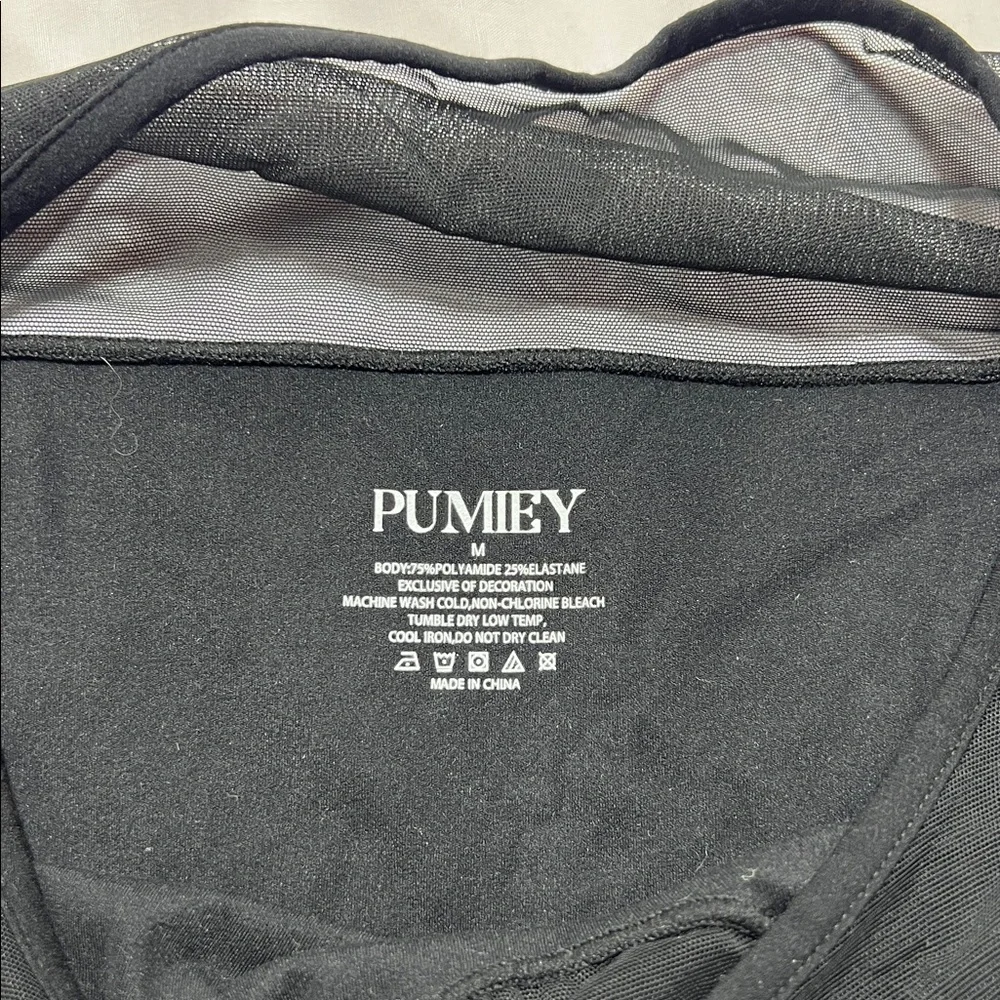 Pumiey bodysuit with sheer panel size M - Picture 3 of 10